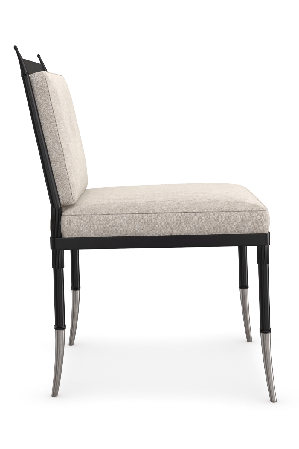 Beige Linen Buttoned Chair | Caracole Athena | Oroa.com