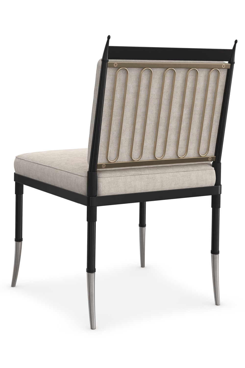 Beige Linen Buttoned Chair | Caracole Athena | Oroa.com