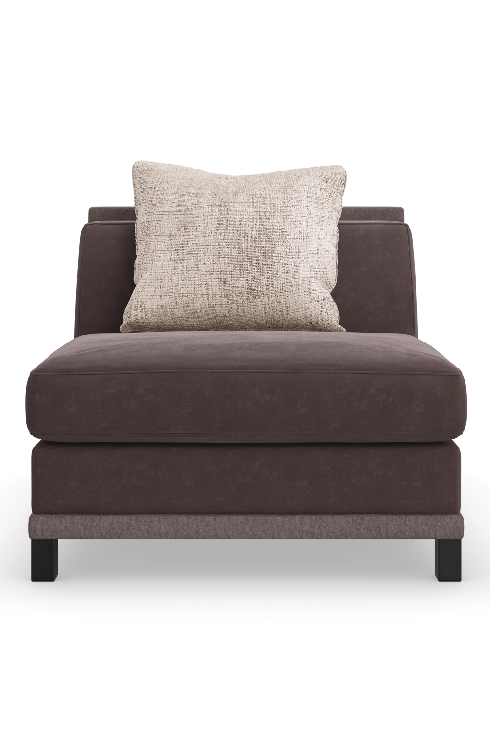 Brown Upholstered Sectional Chair | Caracole Tuxedo | Oroa.com