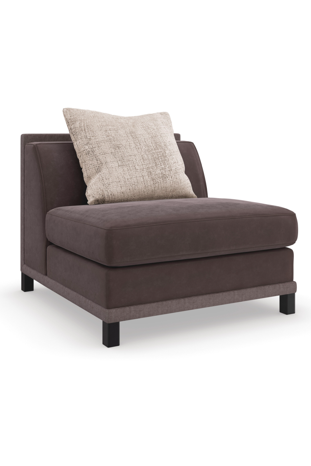 Brown Upholstered Sectional Chair | Caracole Tuxedo | Oroa.com