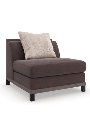 Brown Upholstered Sectional Chair | Caracole Tuxedo | Oroa.com