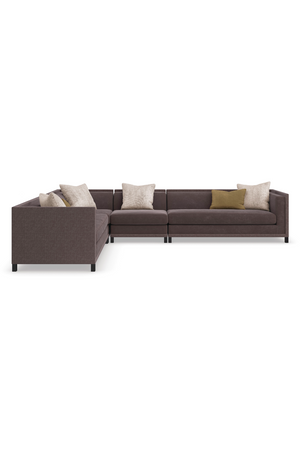 Brown Upholstered Sectional Chair | Caracole Tuxedo | Oroa.com