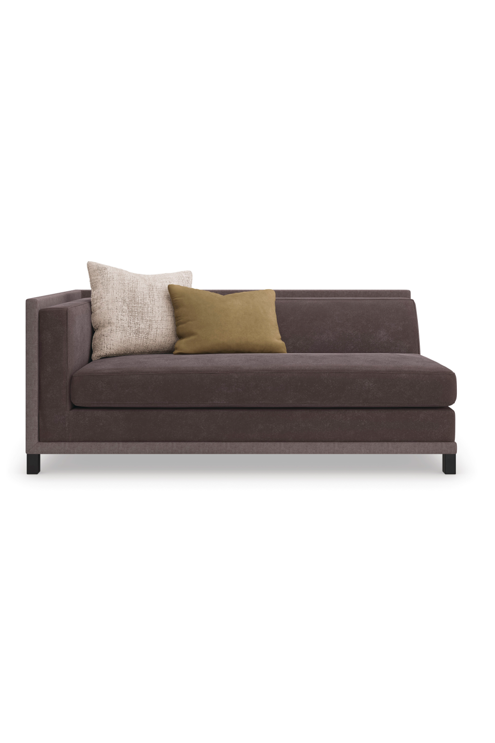 Brown Upholstered Sectional Chair | Caracole Tuxedo | Oroa.com