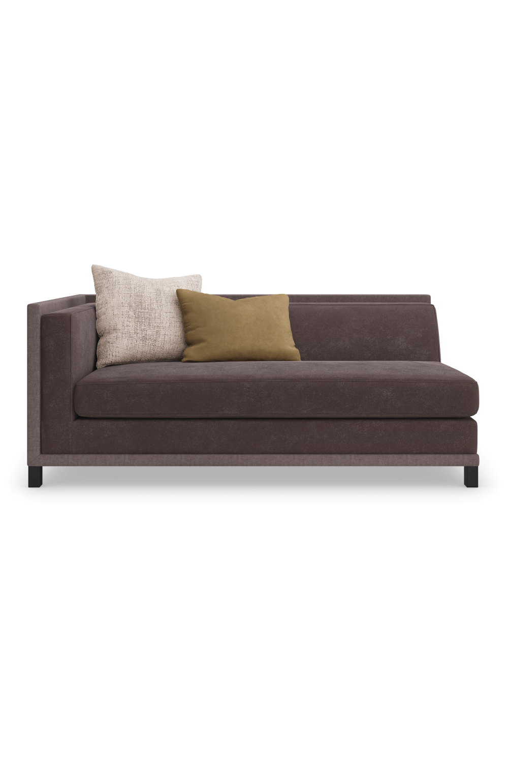 Brown Upholstered Sectional Chair | Caracole Tuxedo | Oroa.com