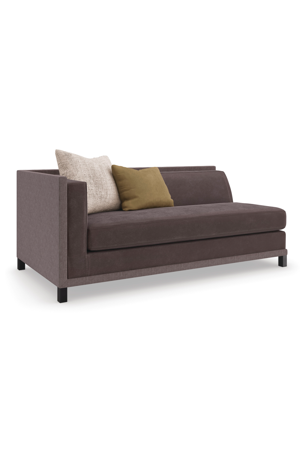 Brown Upholstered Sectional Chair | Caracole Tuxedo | Oroa.com