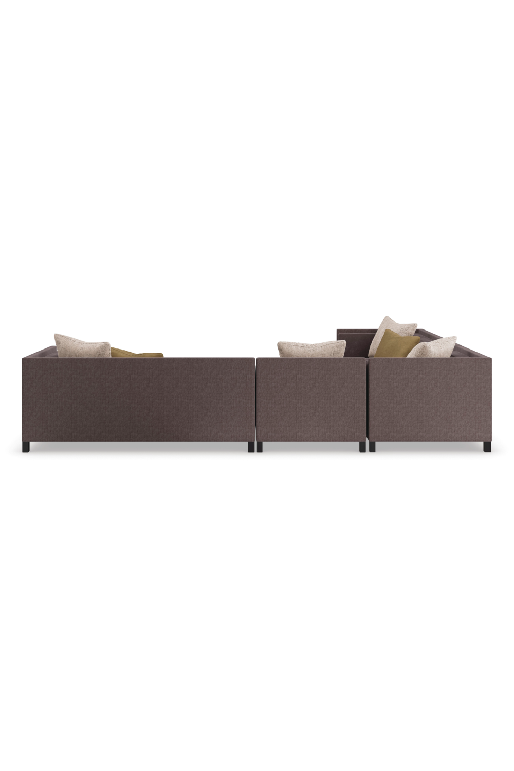 Brown Upholstered Sectional Chair | Caracole Tuxedo | Oroa.com