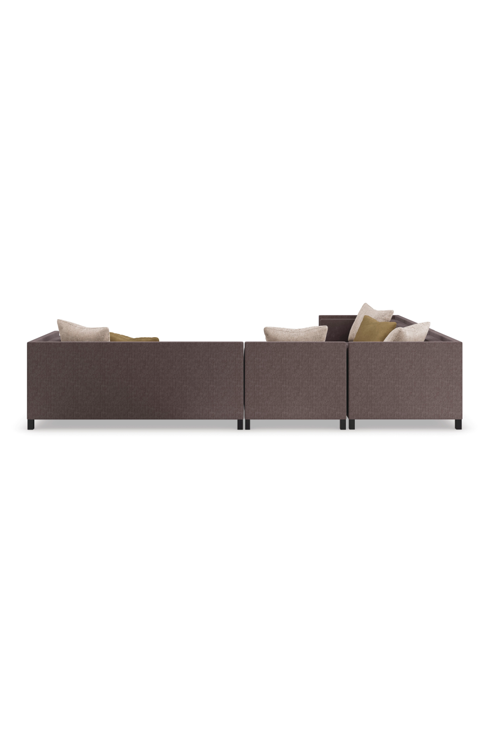 Brown Upholstered Sectional Chair | Caracole Tuxedo | Oroa.com