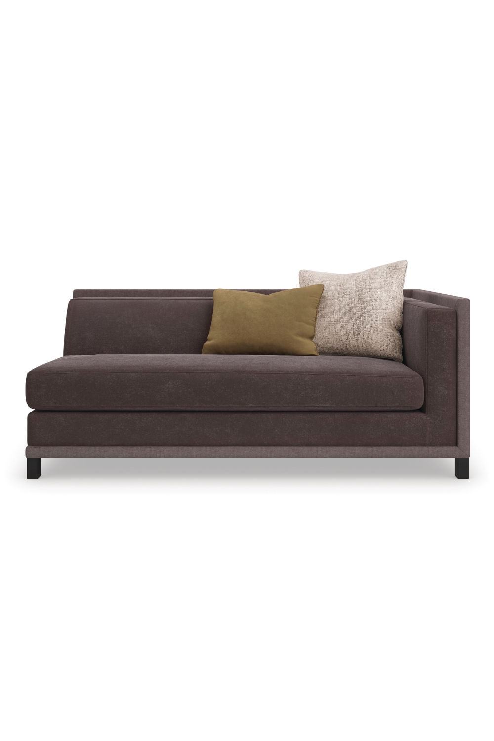 Brown Upholstered Sectional Chair | Caracole Tuxedo | Oroa.com