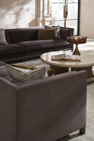Brown Upholstered Sectional Chair | Caracole Tuxedo | Oroa.com