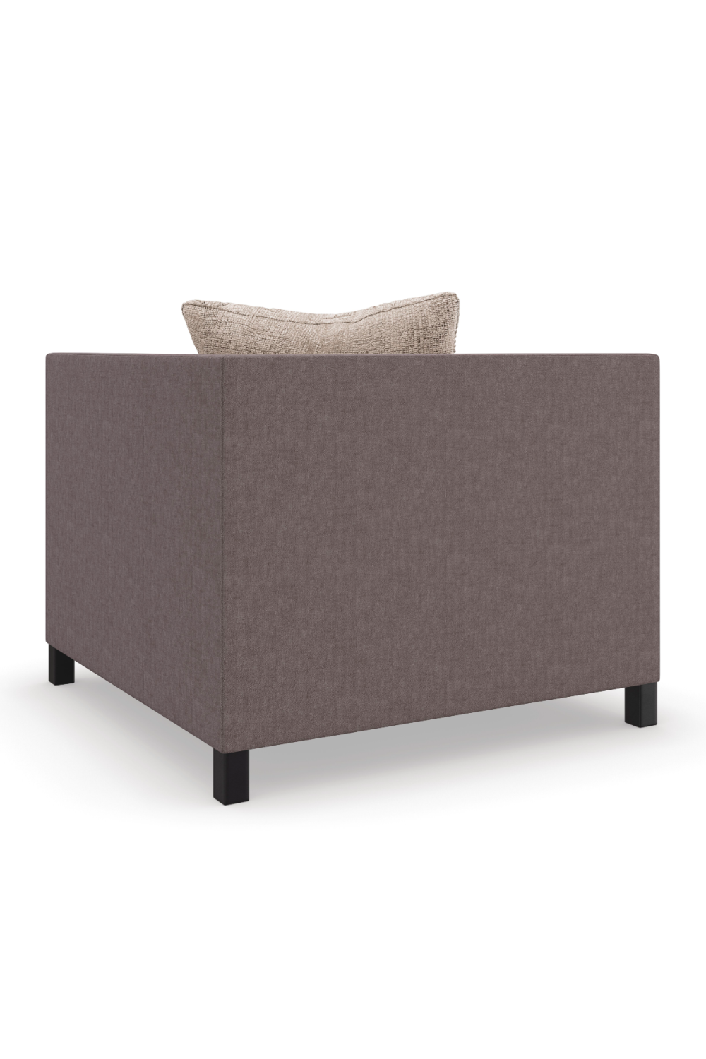 Brown Upholstered Sectional Chair | Caracole Tuxedo | Oroa.com