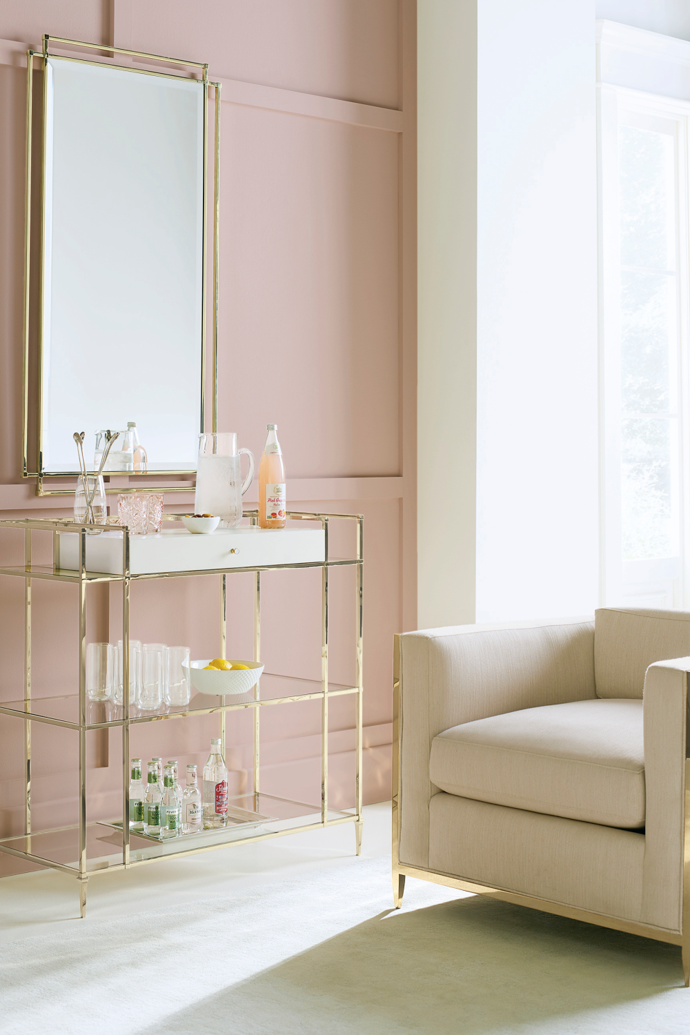   Off-White Linen Accent Chair | Oroa.com