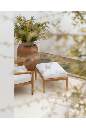 Natural Teak Outdoor Ottoman | Ethnicraft Jack | Oroa.com