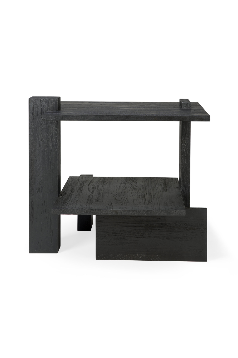 Black Teak Architectural Side Table | Ethnicraft Abstract | Oroatrade.com