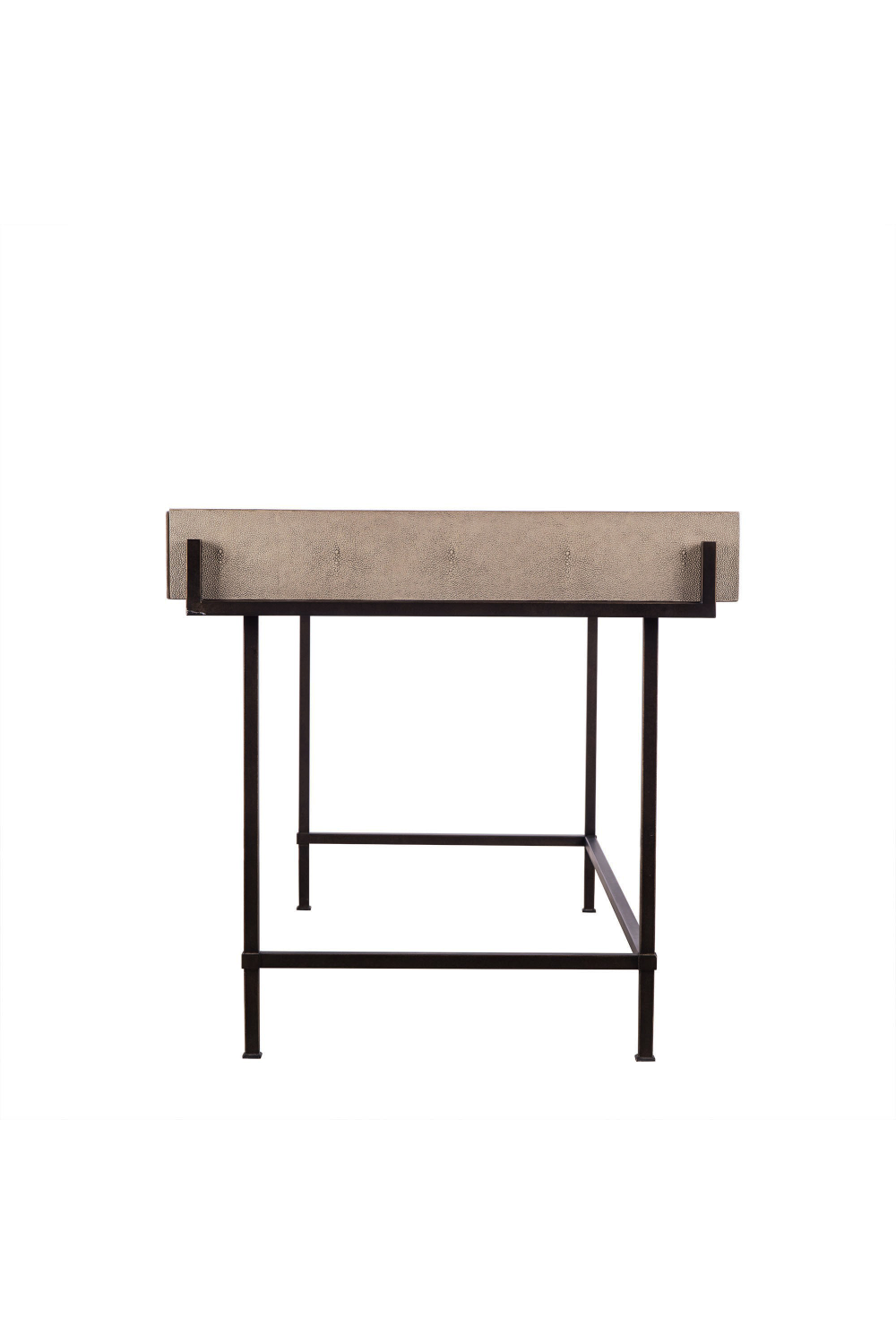 Cream Shagreen Desk with Wooden Drawers | Andrew Martin Mabel