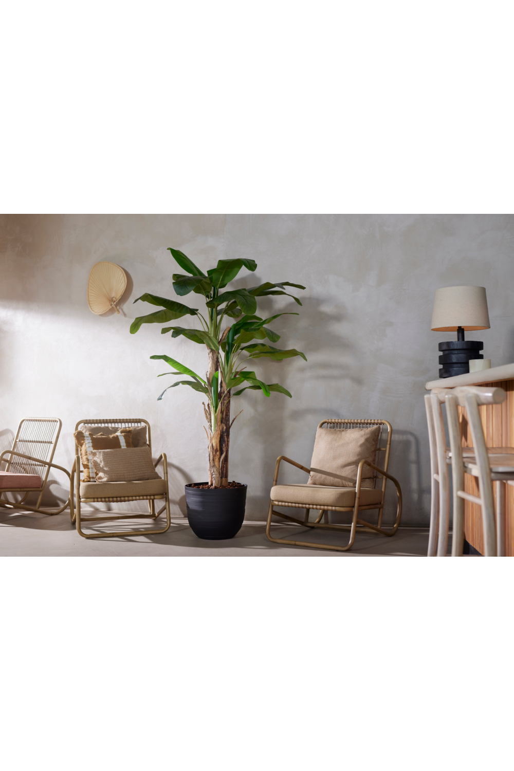 Potted Faux Fruit Tree | Emerald Banana | Oroa.com