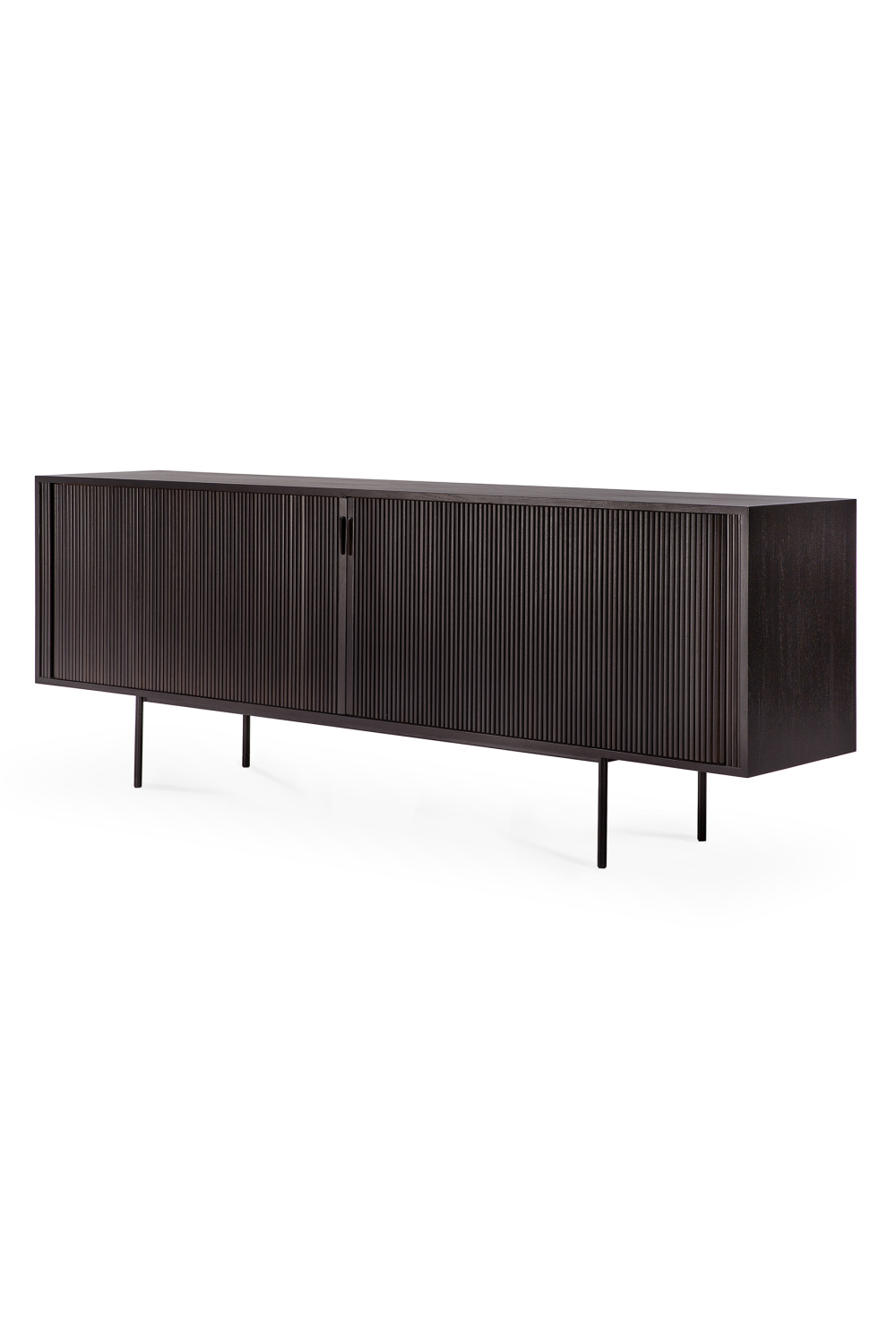 Varnished Teak Industrial Sideboard | Ethnicraft Roller Max | Oroa.com