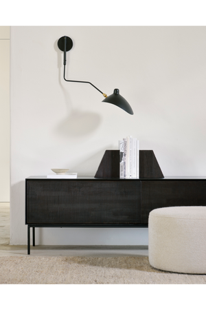 Varnished Teak Industrial Sideboard | Ethnicraft Roller Max | Oroa.com