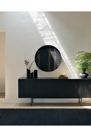 Varnished Teak Industrial Sideboard | Ethnicraft Roller Max | Oroa.com