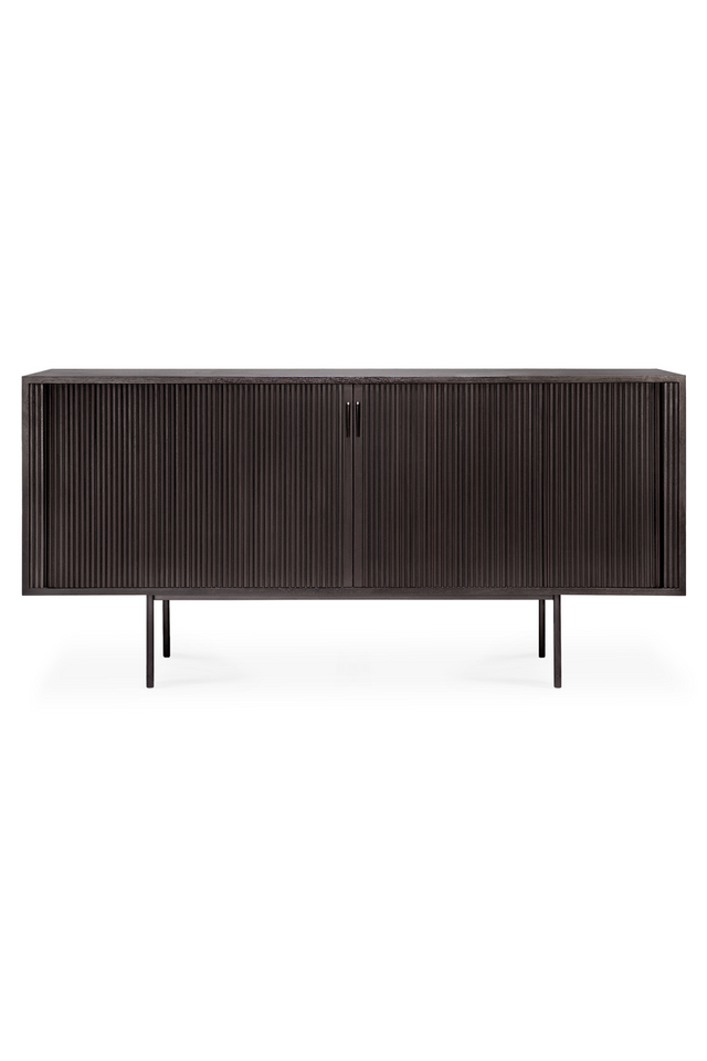 Varnished Teak Industrial Sideboard | Ethnicraft Roller Max | Oroa.com