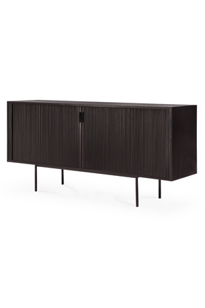 Varnished Teak Industrial Sideboard | Ethnicraft Roller Max | Oroa.com