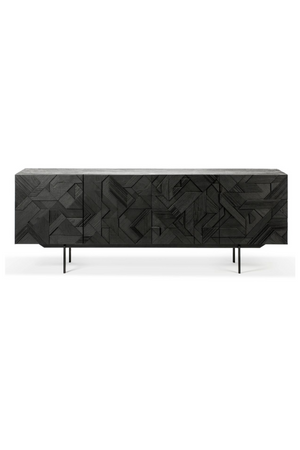 Black Teak Sideboard | Ethnicraft Graphic | OROA