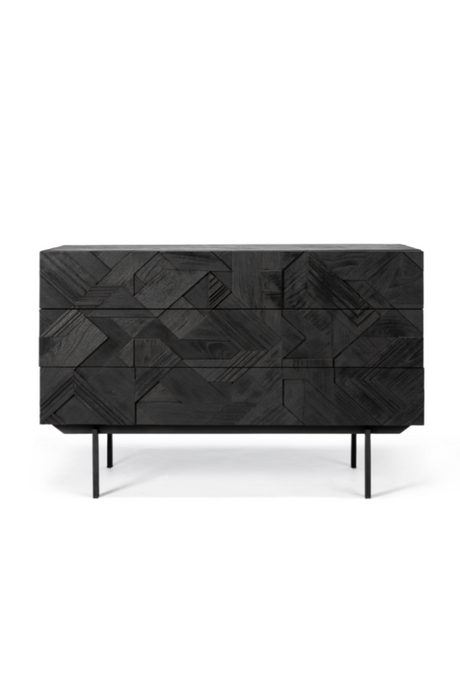 Black Teak Dresser | Ethnicraft Graphic | OROA TRADE