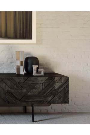 Black Teak Media Unit | Ethnicraft Graphic | OROA.COM