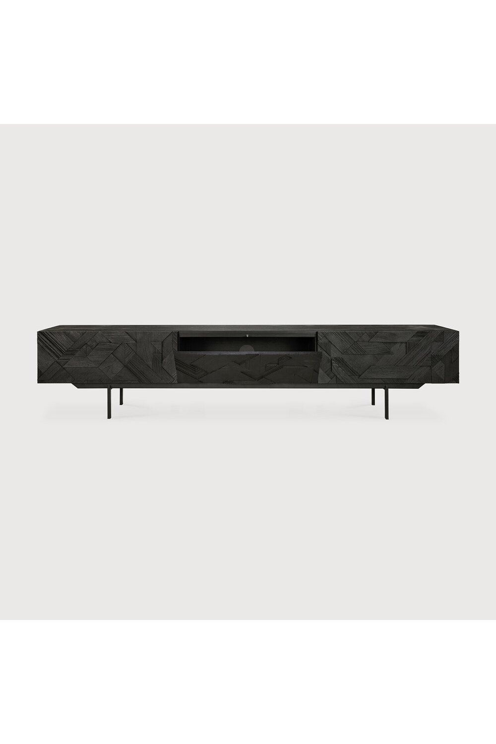 Black Teak Media Unit | Ethnicraft Graphic | OROA.COM