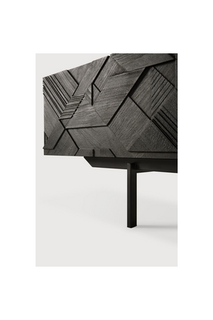 Black Teak Media Unit | Ethnicraft Graphic | OROA.COM