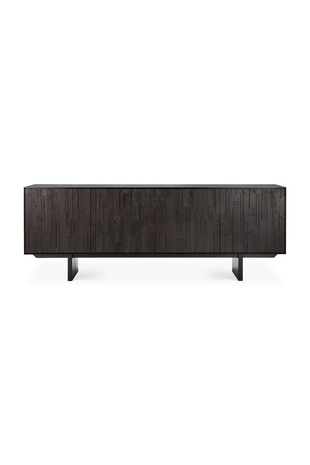 Black Teak Industrial Sideboard | Ethnicraft Mosaic | Oroa.com