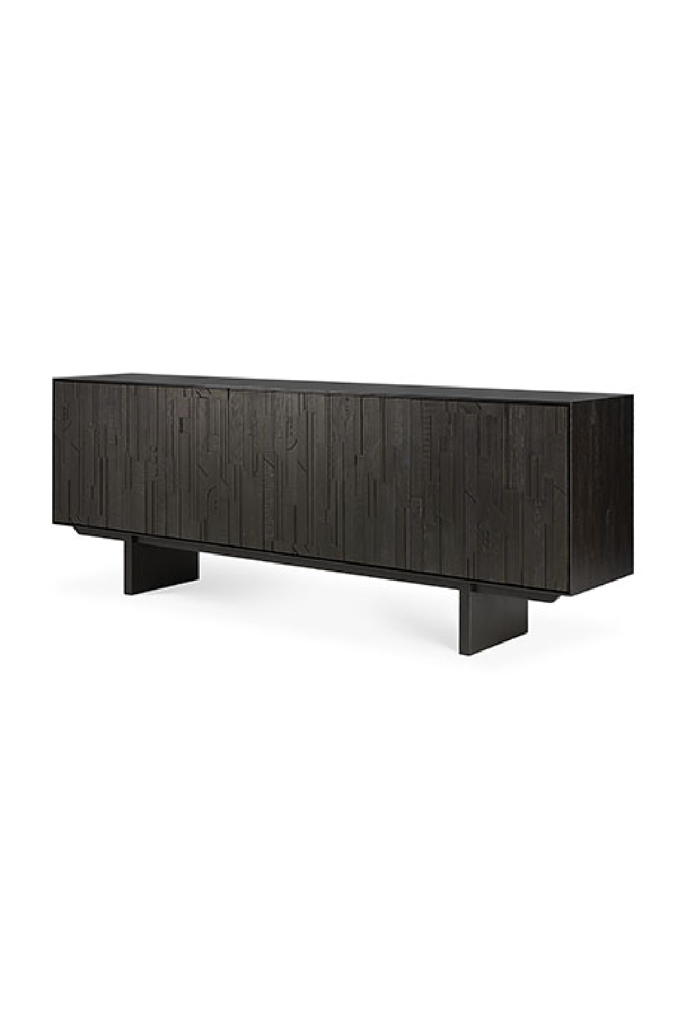 Black Teak Industrial Sideboard | Ethnicraft Mosaic | Oroa.com