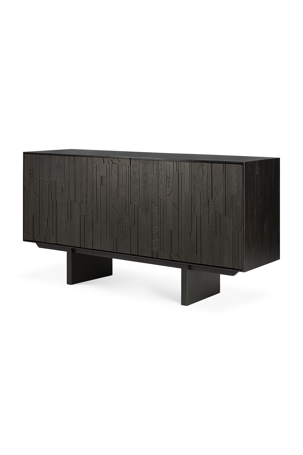 Black Teak Industrial Sideboard | Ethnicraft Mosaic | Oroa.com