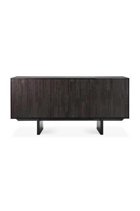 Black Teak Industrial Sideboard | Ethnicraft Mosaic | Oroa.com