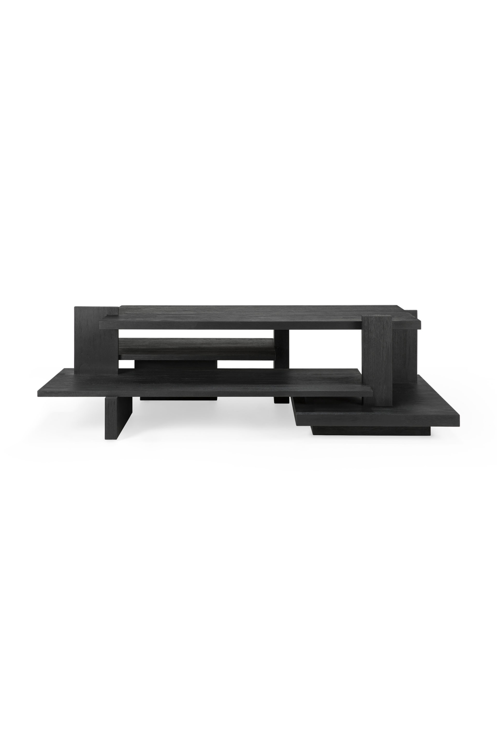 Black Teak Architectural Coffee Table | Ethnicraft Abstract | OROA.com