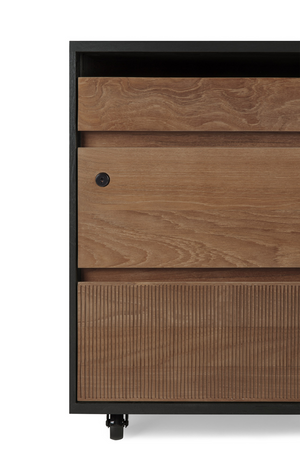 Black Teak Drawer Unit | Ethnicraft Oscar | Oroa.com