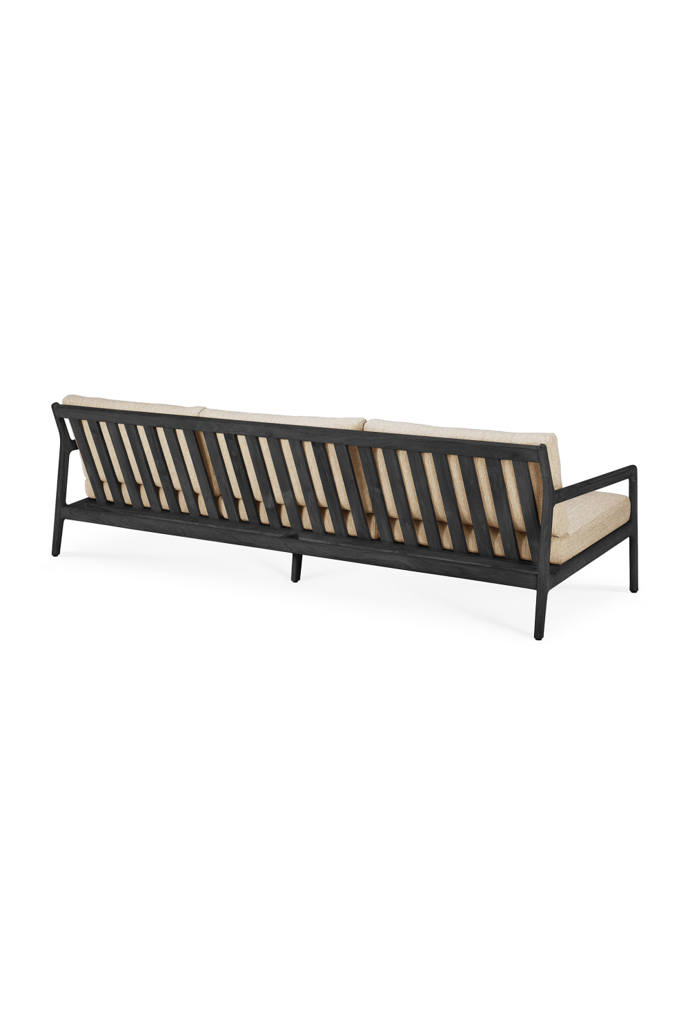 Outdoor Black Teak Sofa with Cushion | Ethnicraft Jack | OROA.COM