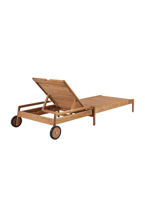 Teak Adjustable Outdoor Lounger | Ethnicraft Jack | OROA.COM
