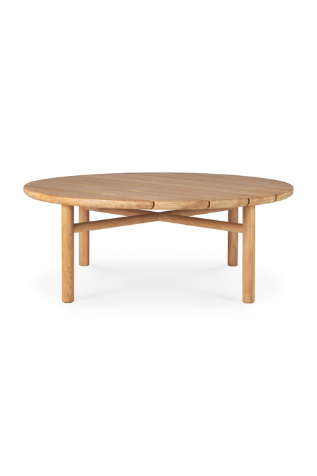  Round Slatted Outdoor Coffee Table | Oroa.com