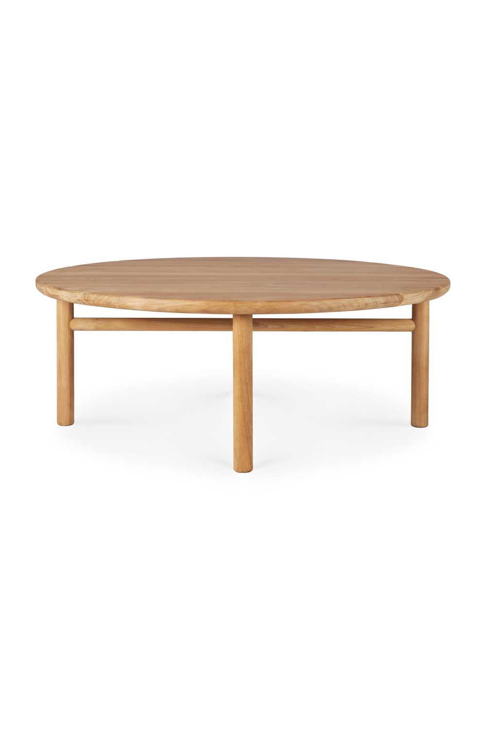 Round Slatted Outdoor Coffee Table | Ethnicraft Quatro | Oroa.com