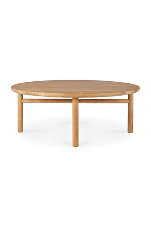 Round Slatted Outdoor Coffee Table | Ethnicraft Quatro | Oroa.com