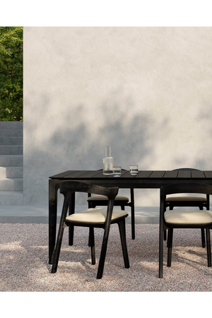 Black Teak Outdoor Dining Table | Ethnicraft Bok | OROA.COM