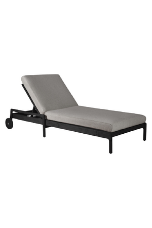 Black-Framed Outdoor Adjustable Lounger | Ethnicraft Jack | Oroa.com