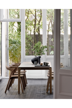 Teak Brown Minimalist Dining Table | Ethnicraft Bok | Oroa.com