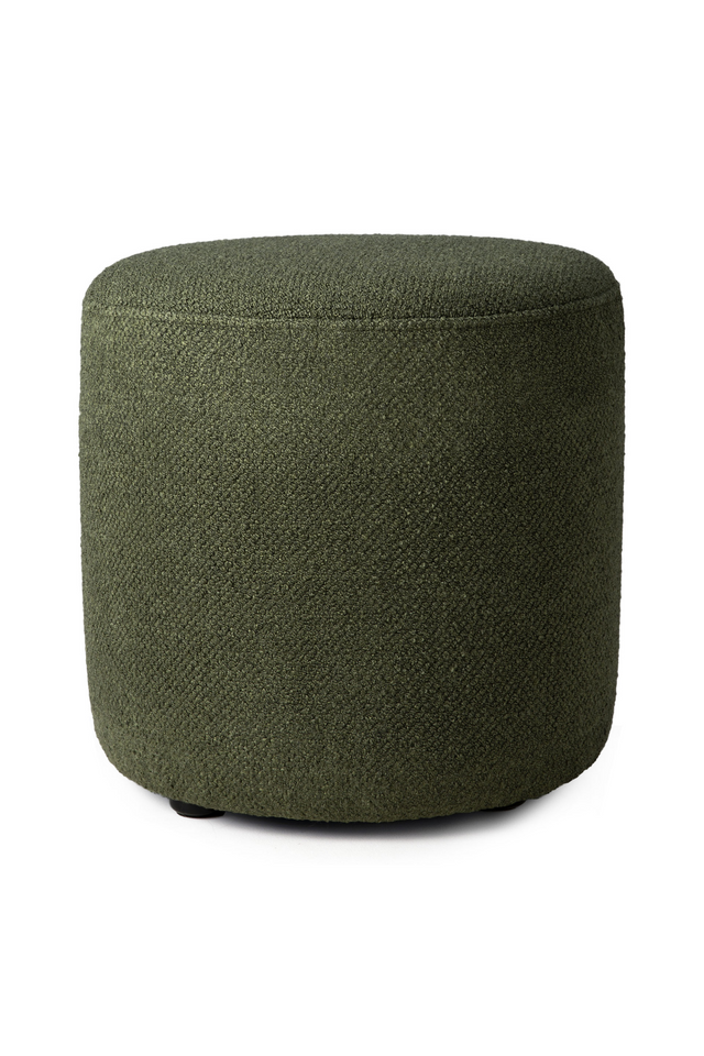 Green Cylindrical Pouf | Ethnicraft Barrow | OROA.COM