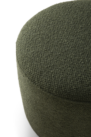 Green Cylindrical Pouf | Ethnicraft Barrow | OROA.COM