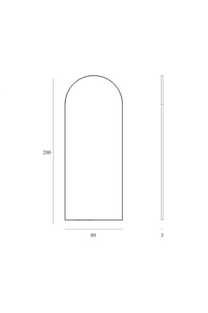   Vintage Arched Floor Mirror | Oroa.com