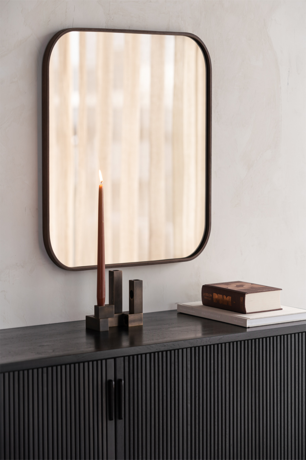 Walnut Framed Wall Mirror | Ethnicraft Camber | Oroa.com