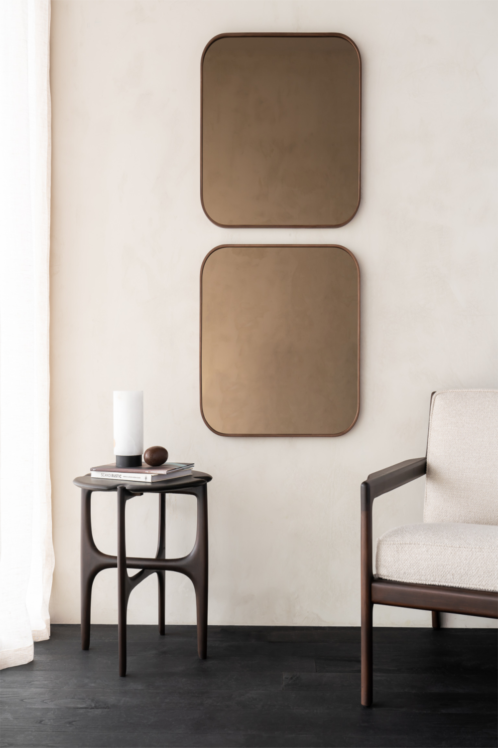 Walnut Framed Wall Mirror | Ethnicraft Camber | Oroa.com