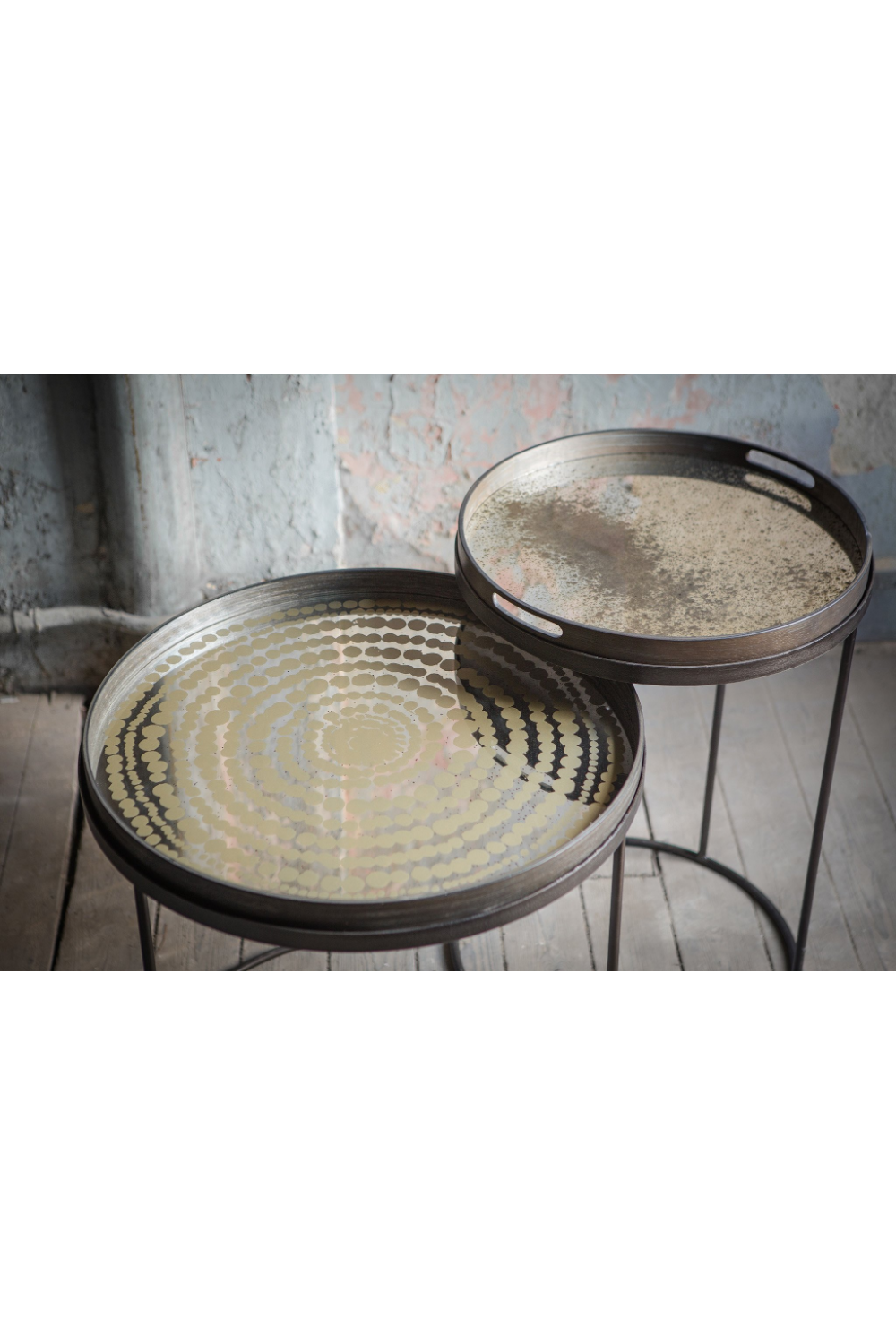 Round Tray Side Table Set (2) | Ethnicraft | OROA