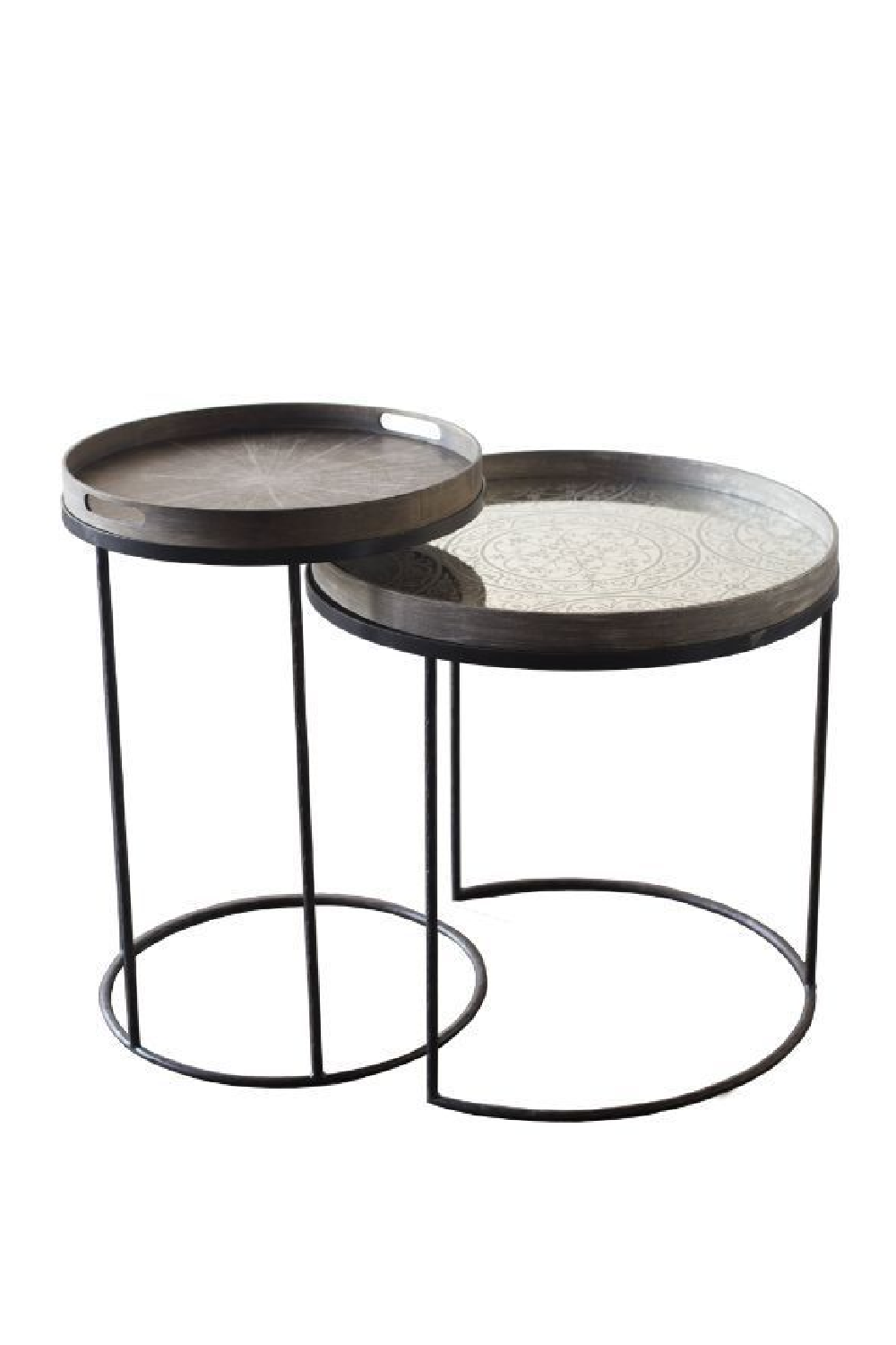 Round Tray Side Table Set (2) | Ethnicraft | OROA